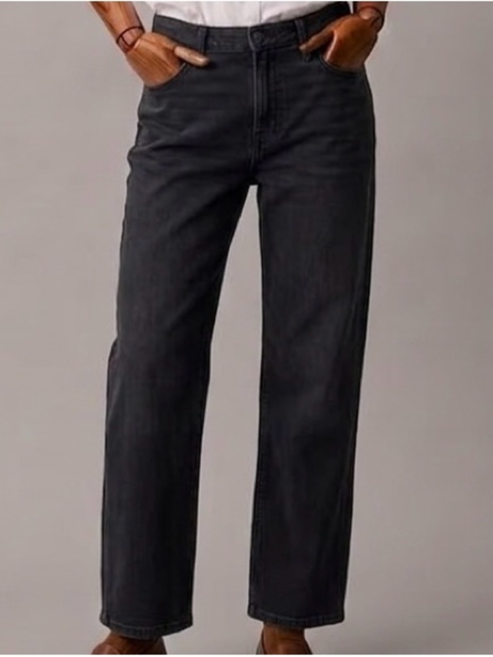 🖤 Calvin Klein Jeans High-Rise Straight Leg Black Denim - Size 14